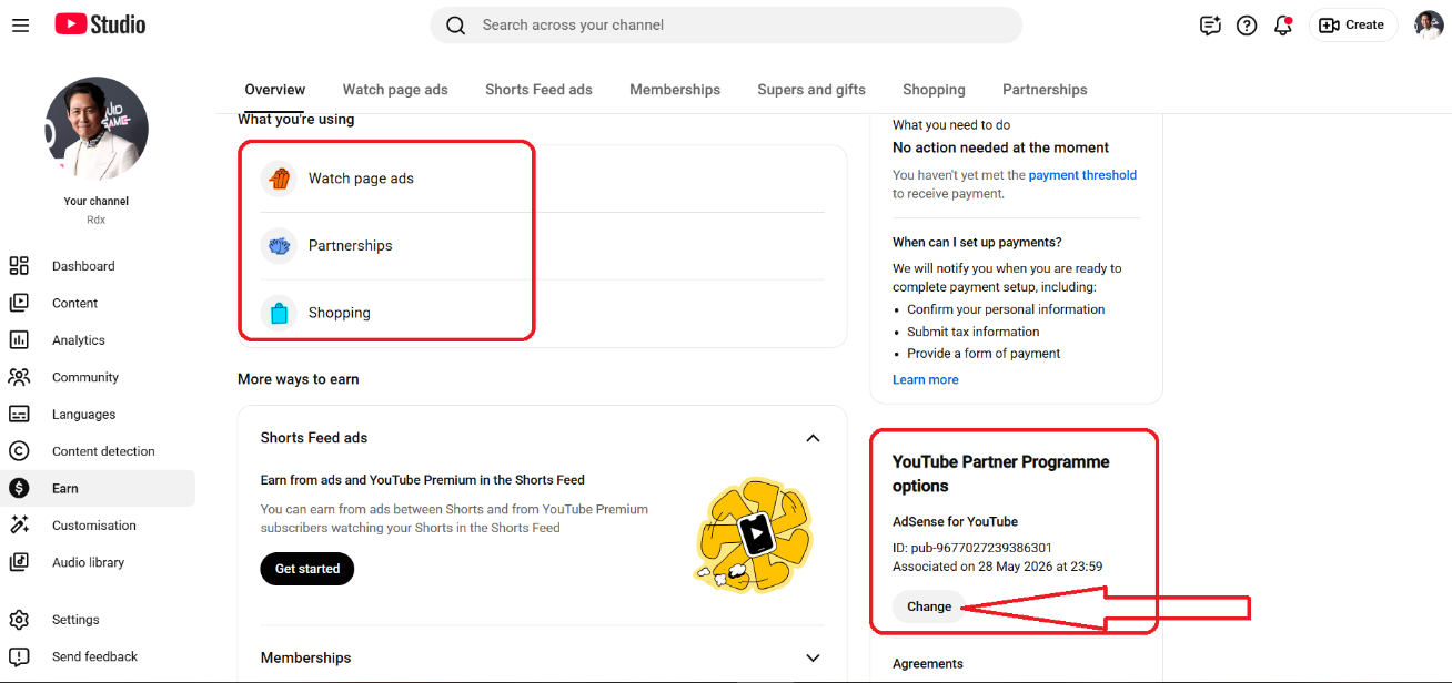 rdx- 571k subs- monetized page.png