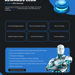 New AI Trained for Blogging & Ranking - All Purchases Come with a 150% Cash Back Reward
