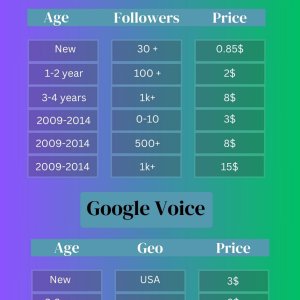 Exclusive Social Media Accounts for Sale!   Bulk Savings Await! Gmail, Google Voice, Facebook, Instagram, Twitter, TikTok.