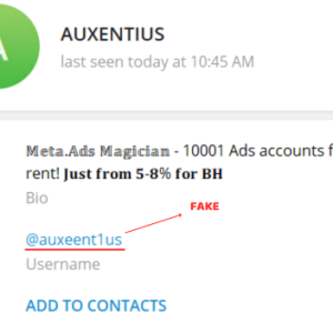 Fake warning