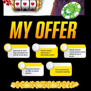 ⚡Authentic Guest Posting – Casino Accepted, DA 40+ & Organic Traffic ❤️