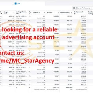 Facebook advertising account rental agency