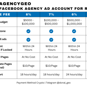 Facebook Agency Ad Account For Rent