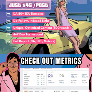 High Authority Vice City EDU Guest post backlinks
