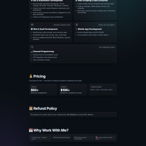 Custom Automation, Bots & Web Scraping | SaaS & App Development