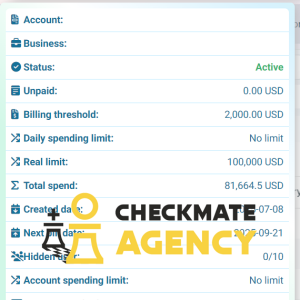 HIGH QUALITY META AD ACCOUNT!!!