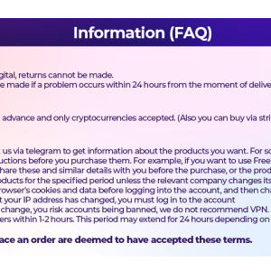 Digital products information