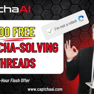 10-Hour Flash Offer: 100 FREE CAPTCHA-solving Threads for 1 Day!