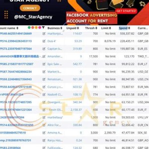 Facebook advertising account rental agency