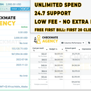 CHECKMATE AGENCY - META AD ACCOUNT !!!