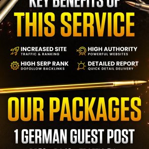 GERMAN Guest Post Service | DR50+ Authority  | DA40+ Sites | Solid 5K+ Traffic | High SEO Growth