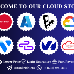 Premium Cloud Store Amazon AWS, Microsoft Azure, Google Cloud Platform, Hetzner, Linode, Vultr, Kamatera, DigitalOcean, Atlantic Cloud, UpCloud