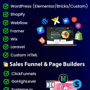 Conversion-Focused Landing Pages and Funnels for Google, Facebook & TikTok Ads, WordPress • Shopify • Webflow • Framer  •  Custom