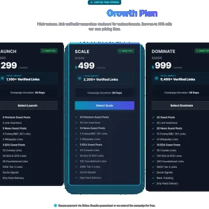 Authority link Building Pricing Pack
