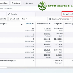 ⭐️E98B. Marketing Agency⭐️ Facebook Ads