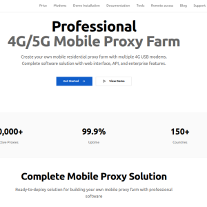 Proxysmart Website Mainpage.