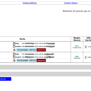 Proxysmart Software Dashboard - Main Page