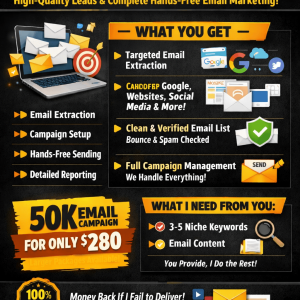 Email Lead Extraction + Full Email Marketing Campaign (hands-free)