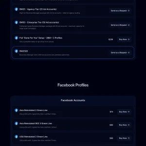 US & EU Facebook Business Managers, Accounts, Profiles & Pages for Sale