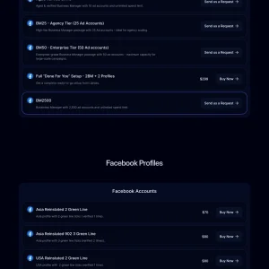 Uproas - Verified Facebook Business Managers, Profiles & Pages