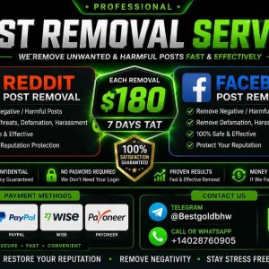 Professional Reddit & ✅ Facebook Post Removal Service✅