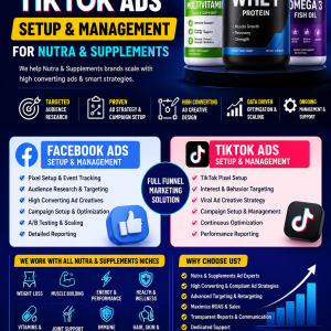 Facebook Ads & Tiktok Ads Setup and Management for Nutra, Supplement Niche