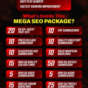 Brand New Mega SEO Backlinks Package