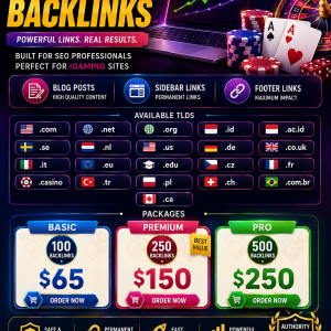 casino pbn backlinks DR 50+ and DR70+