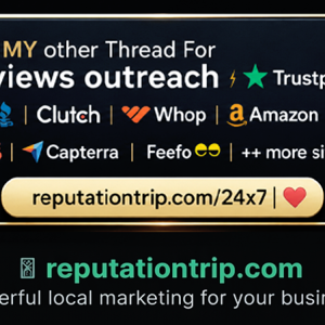 Looking  trustpilot reviews , google reviews , clutch reviews , reviews , g2 reviews , Thumbtack reviews , bbb reviews , tripadvisor reviews ,  whop ?