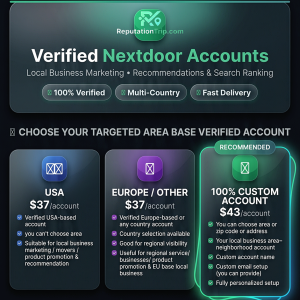 nextdoor verfiied account , USA or any country Buy nextdoor account , nextdoor recomendation , Nextdoor reviews , nextdoor marketing agency
