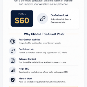 German Guest Post Service | Do-Follow Link for $60