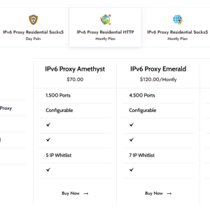 NoxProxy.com | High Speed IPv6 Proxy is High Quality | IPv6 Proxy Residential HTTP Monthly Plan