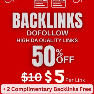 Do-follow BACKLINKS HIGH DA Quality Traffic Backlinks