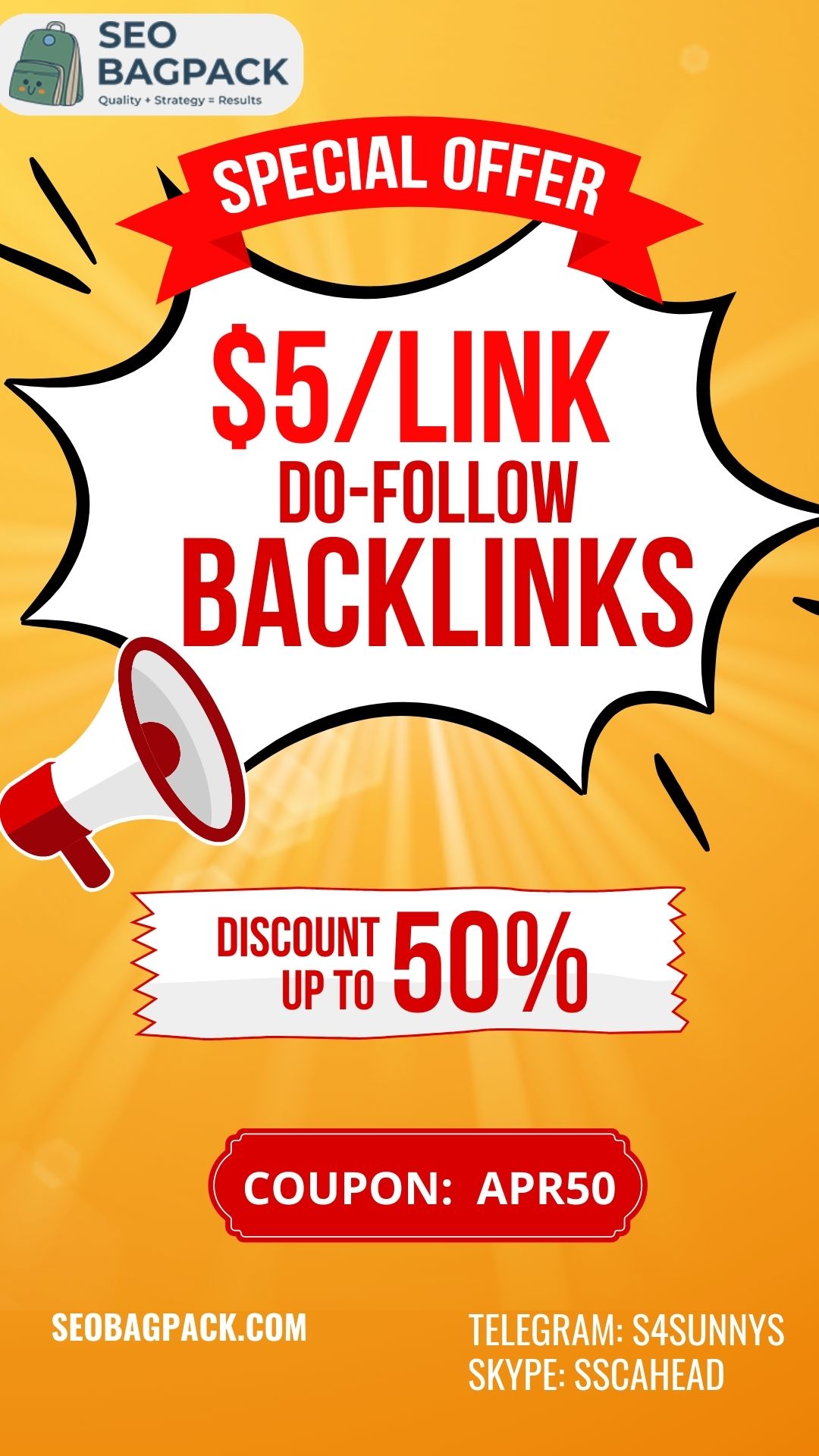 ⭐️✅ $10 Per Do-follow Backlinks  Quality Domains 90+ DA high traffic & More  SEOBagpack.COM