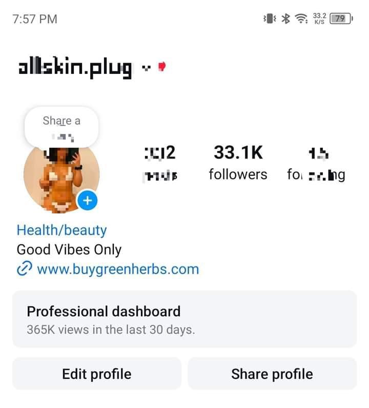 33k Instagram page