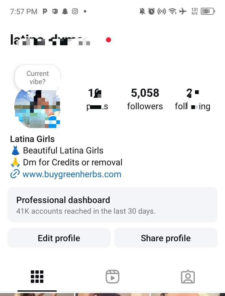 5K Instagram page