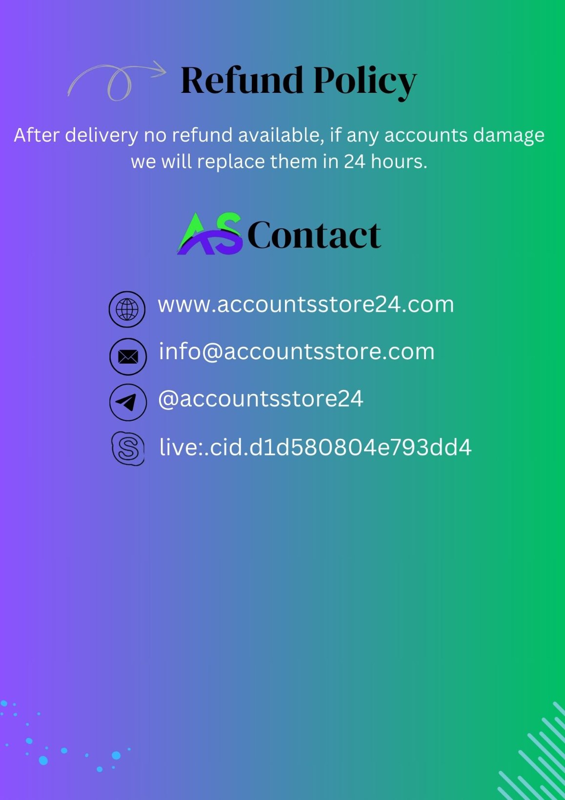 Accounts Store Contact details