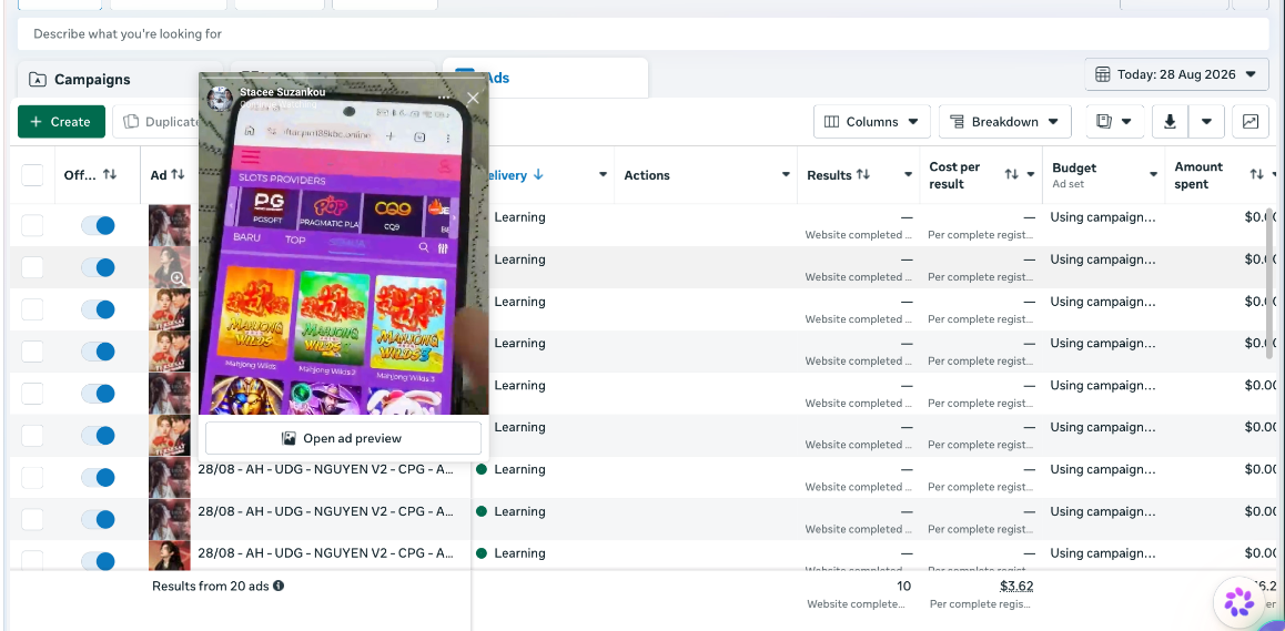 ads gambling