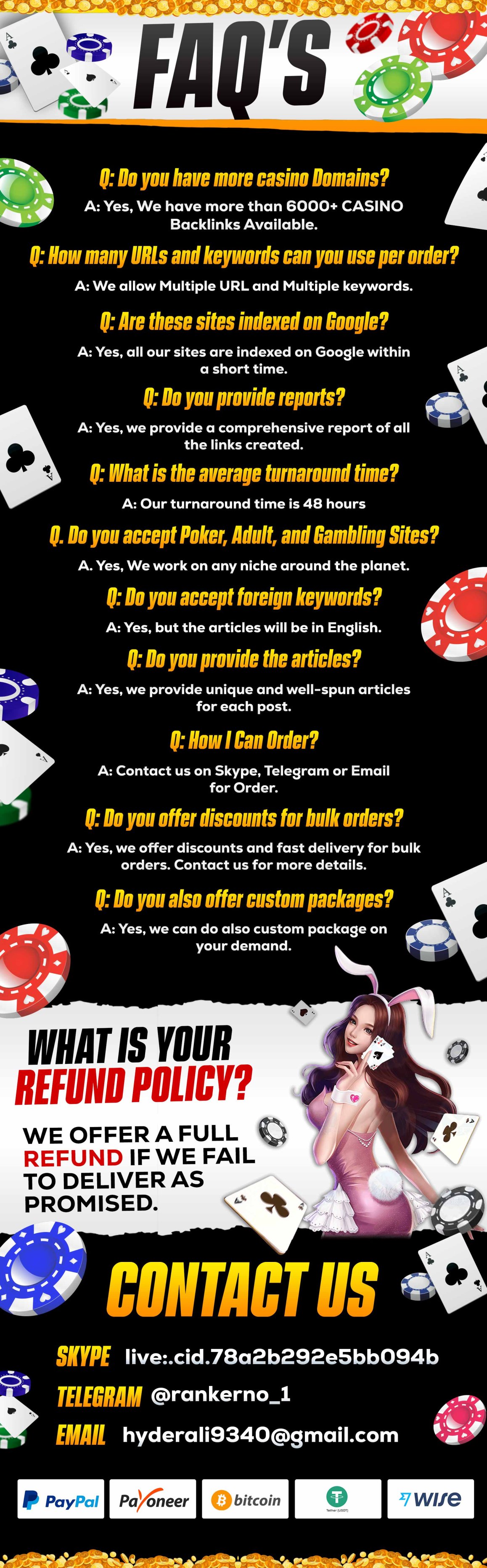 CASINO BACKLINKS FAQS
