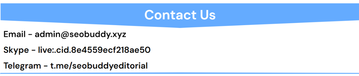 Contact Us Section
