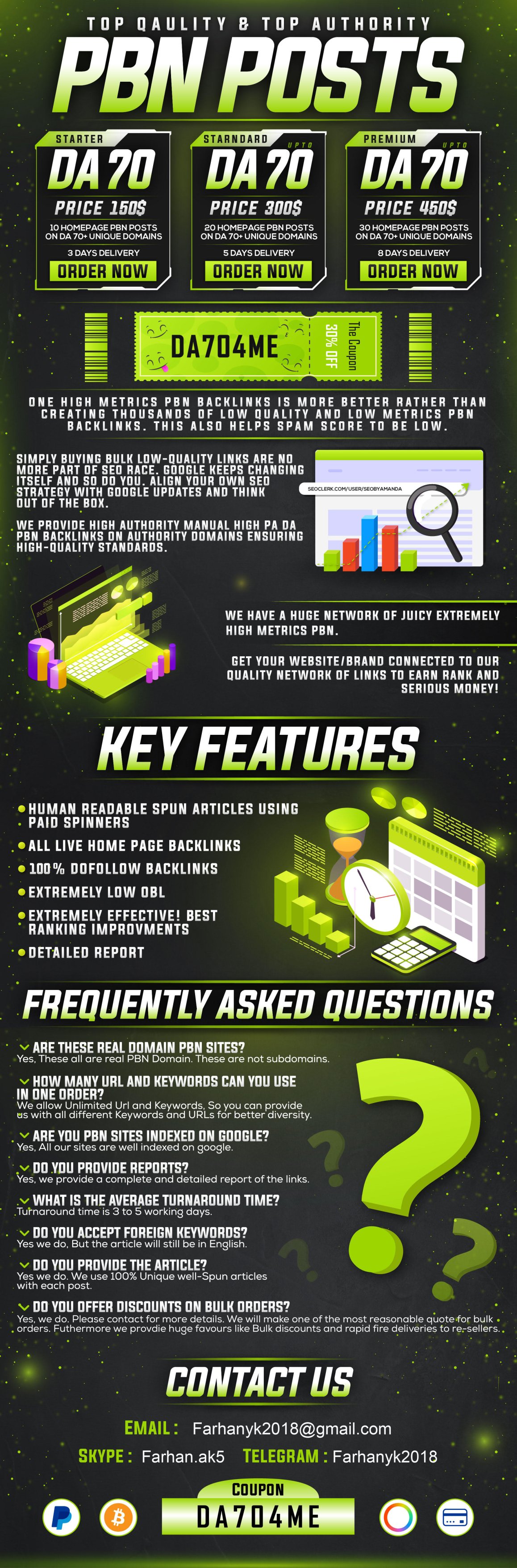 DA70+ PBN Backlinks