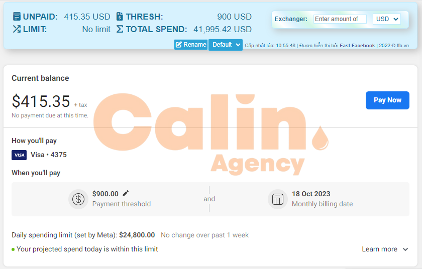 Daily limit spending!