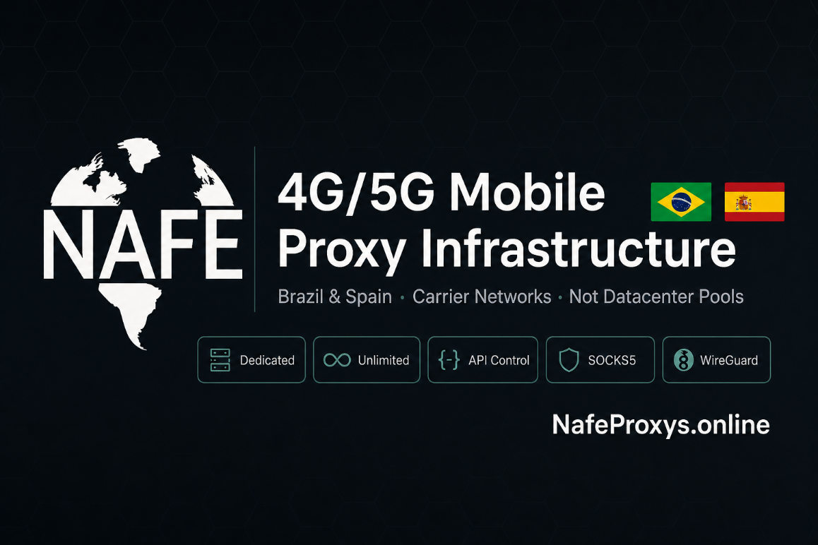 Dedicated Mobile Proxies · BR + ES · Real Carrier IPs