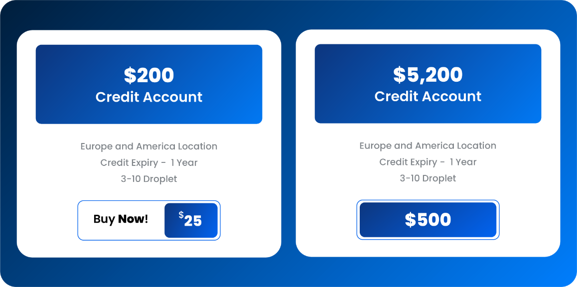 digitalocean credit accounts