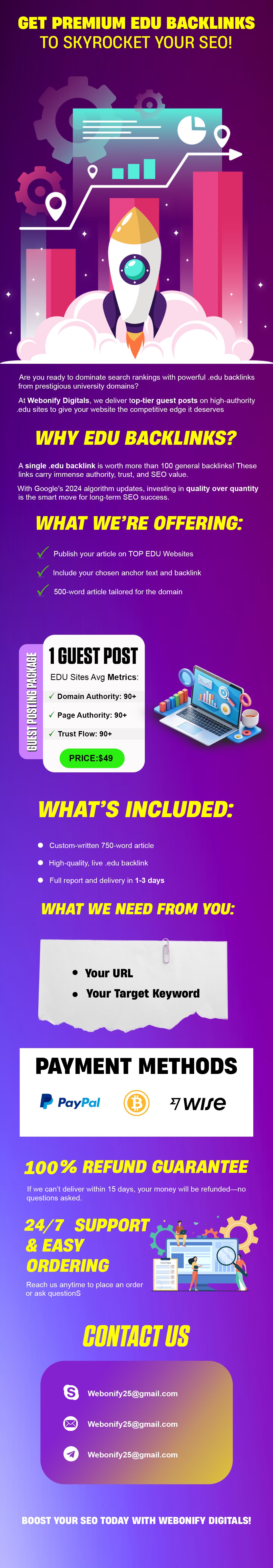 EDU Guest Post Service Webonify