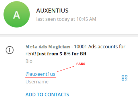 Fake warning