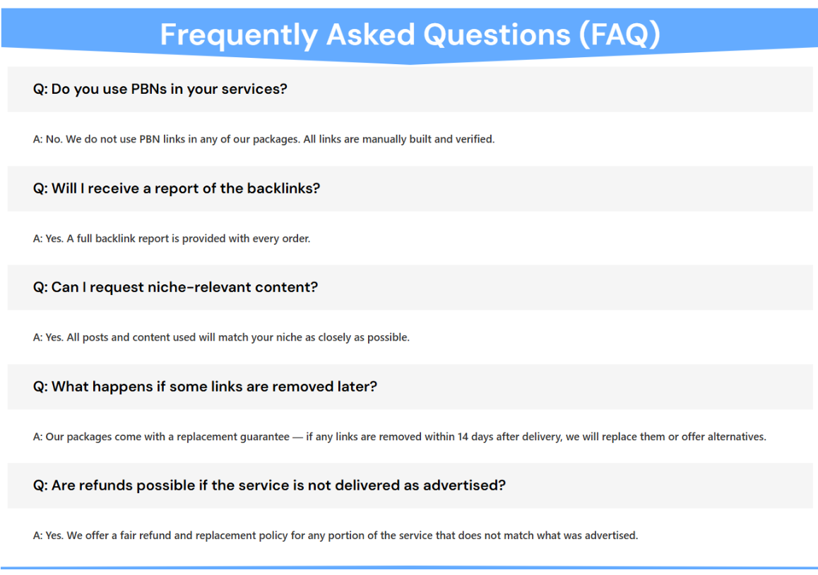 Frequently Asked Question