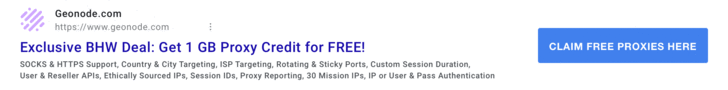 Geonode.com Proxy Offer
