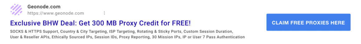 Geonode Proxy Offer