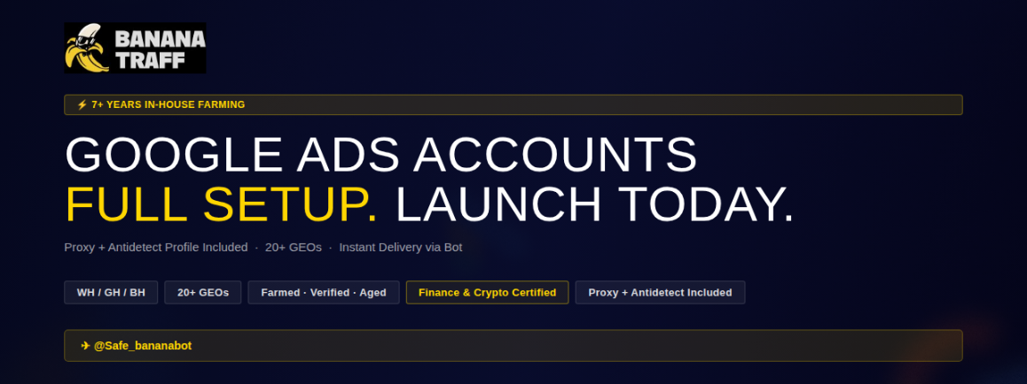 Google Ads Accounts BananaTraff